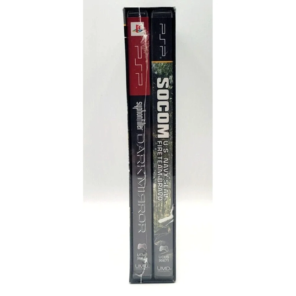 Sony Playstation Portable PSP Dual Pack Syphon Filter Dark Mirror‎ & SOCOM NEW!